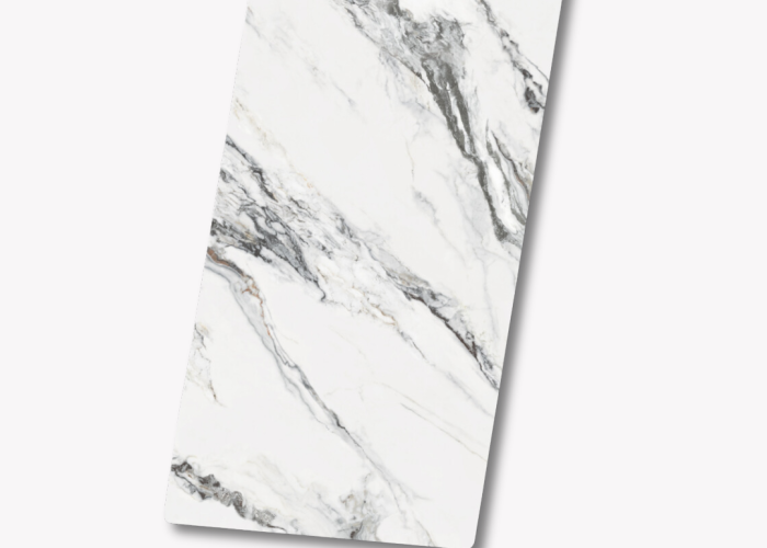 Płyta węglowa WPC biało-szary marmur – wielki format 280×110 cm
